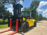 2006 HYSTER H550F 55000 LB CAPACITY DIESEL FORKLIFT PNEUMATIC 124" 2 STAGE MAST SIDE SHIFTING FORK POSITIONER DUAL DRIVE TIRES ENCLOSED CAB 3286 HOURS STOCK # BF91991149-TXB