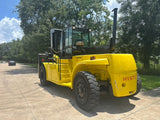 2006 HYSTER H550F 55000 LB CAPACITY DIESEL FORKLIFT PNEUMATIC 124" 2 STAGE MAST SIDE SHIFTING FORK POSITIONER DUAL DRIVE TIRES ENCLOSED CAB 3286 HOURS STOCK # BF91991149-TXB