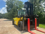 2006 HYSTER H550F 55000 LB CAPACITY DIESEL FORKLIFT PNEUMATIC 124" 2 STAGE MAST SIDE SHIFTING FORK POSITIONER DUAL DRIVE TIRES ENCLOSED CAB 3286 HOURS STOCK # BF91991149-TXB