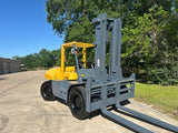 2010 TCM FD100-2 22000 LB DIESEL FORKLIFT 127/147 2 STAGE MAST PNEUMATIC FORK POSITIONER 5049 HOURS STOCK # BF9441129-TXB