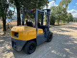 2014 TCM FD40-A1 8000 LB DIESEL FORKLIFT PNEUMATIC 110/157 2 STAGE MAST SIDE SHIFTER 7293 HOURS STOCK # BF9172329-TXB