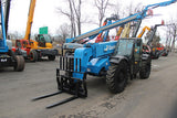 2017 GENIE GTH844 8000 LB DIESEL TELESCOPIC FORKLIFT TELEHANDLER PNEUMATIC 4WD CAB WITH HEAT AND AC 2401 HOURS STOCK # BF9598729-NLE