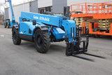 2017 GENIE GTH844 8000 LB DIESEL TELESCOPIC FORKLIFT TELEHANDLER PNEUMATIC 4WD CAB WITH HEAT AND AC 2401 HOURS STOCK # BF9598729-NLE