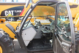 2019 CATERPILLAR TL943D 9000 LB DIESEL TELESCOPIC FORKLIFT TELEHANDLER PNEUMATIC 4WD ENCLOSED CAB WITH HEAT AND AC OUTRIGGERS 1799 HOURS STOCK # BF9798579-NLE