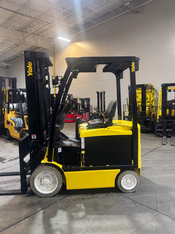 2021 YALE ERC050VGN 5000 LB 36 VOLT ELECTRIC FORKLIFT 94/219" THREE STAGE MAST SIDE SHIFTER 662 HOURS NON-MARKING TIRES STOCK # BF979149-BUF - United Lift LLC
