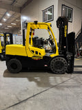 2023 HYSTER H120FT 12000 LB KUBOTA DIESEL FORKLIFT 102/209" 3 STAGE MAST SIDE SHIFTING FORK POSITIONER ONLY 986 HOURS STOCK # BF9455279-BUF - United Lift LLC