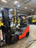 2022 TOYOTA 8FGCU30 LP GAS FORKLIFT 986 HOURS TREADED CUSHION TIRES 94/199 3 STAGE MAST SIDE SHIFTER STOCK # BF9125789-BUF - United Lift LLC