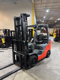 2022 TOYOTA 8FGCU30 LP GAS FORKLIFT 986 HOURS TREADED CUSHION TIRES 94/199 3 STAGE MAST SIDE SHIFTER STOCK # BF9125789-BUF - United Lift LLC