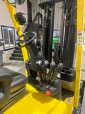 2018 HYSTER E60XN-33 6000 LB ELECTRIC FORKLIFT CUSHION 89/188" 3 STAGE MAST SIDE SHIFTING FORK POSITIONER ONLY 1168 HOURS STOCK # BF991449-BUF - United Lift LLC