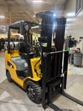 2012 CATERPILLAR/MITSUBISHI FGC25N 5000 LB LP GAS FORKLIFT CUSHION 83/187" 3 STAGE MAST SIDE SHIFTER 1553 HOURS STOCK # BF993549-BUF - United Lift LLC