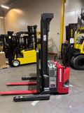 2024 RAYMOND RSS40 4000 LB ELECTRIC FORKLIFT WALKIE STACKER 86/128" 2 STAGE MAST CUSHION SIDE SHIFTER ONLY 99 HOURS STOCK # BF966259-BUF - United Lift LLC