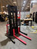 2024 RAYMOND RSS40 4000 LB ELECTRIC FORKLIFT WALKIE STACKER 86/128" 2 STAGE MAST CUSHION SIDE SHIFTER ONLY 99 HOURS STOCK # BF966259-BUF - United Lift LLC