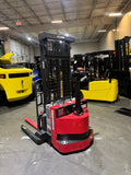 2024 RAYMOND RSS40 4000 LB ELECTRIC FORKLIFT WALKIE STACKER 86/128" 2 STAGE MAST CUSHION SIDE SHIFTER ONLY 99 HOURS STOCK # BF966259-BUF - United Lift LLC