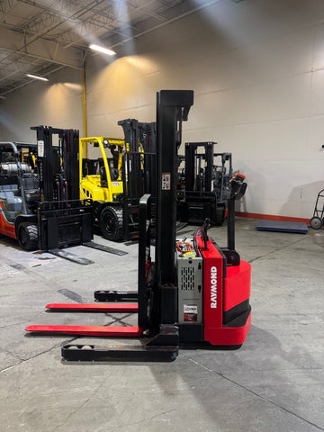 2016 RAYMOND RSS40 4000 LB ELECTRIC FORKLIFT WALKIE STACKER 86/128" 2 STAGE MAST CUSHION SIDE SHIFTER 1107 HOURS STOCK # BF946249-BUF