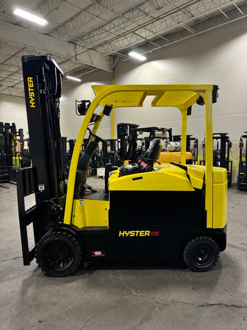 2018 HYSTER E120XN 12000 LB ELECTRIC 107/157" 2 STAGE CLEAR VIEW MAST (Choice of Side Shift or Side Shifting Fork Poistioner) 72" FORKS ONLY 1432 HOURS STK# BF9357129-BUF - United Lift LLC