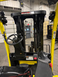 2021 HYSTER E80XN 8000 LB ELECTRIC FORKLIFT CUSHION 95/186" 3 STAGE MAST SIDE SHIFTER 740 HOURS STOCK # BF9156879-BUF - United Lift LLC