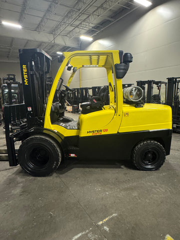 2016 HYSTER H120FT 12000 LB LP GAS FORKLIFT PNEUMATIC DUAL TIRES SIDE SHIFTER 95/185" 3 STAGE MAST 2,317 HOURS STOCK # BF9366279-BUF - United Lift LLC