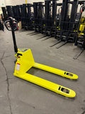 BRAND NEW DEWALT 4400 LB CAPACITY 48" LONG BY 27" WIDE ELECTRIC WALKIE PALLET JACK CUSHION BUILT IN LITHIUM ION 110V CHARGER 1 YEAR WARRANTY STOCK # BF917439-BUF - United Lift LLC