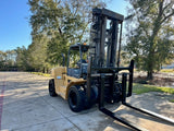 2009 CATERPILLAR P33000 33000 LB DIESEL FORKLIFT PNEUMATIC 151/157" 2 STAGE MAST DUAL DRIVE TIRES SIDE SHIFTING FORK POSITIONER 4202 HOURS STOCK # BF9754239-TXB - United Lift LLC