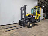 2017 COMBI C8000LR 8000 LB DIESEL FORKLIFT PNEUMATIC 102/124" 2 STAGE MAST FORK POSITIONER ENCLOSED CAB 1174 HOURS STOCK # BF9171179-ILE