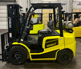 2025 DEWALT LIFT TRUCK DDFP-18 NON-COMPUTERIZED NISSAN K25 DUAL FUEL (can run on Gasoline or Propane) 3500 LB CAPACITY SOLID PNEUMATIC TIRES 83/185" LIFT HEIGHT 3 STAGE MAST SIDE SHIFTING FORK POSITIONER 2000hr/2YR WARRANTY STOCK # BF9218579-BUF - United Lift LLC