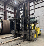 2010 HOIST P1050 105000 LB DIESEL FORKLIFT PNEUMATIC 180" 2 STAGE MAST SIDE SHIFTING FORK POSITIONER CAB WITH A/C 6626 HOURS STOCK # BF94591169-LJND - United Lift LLC