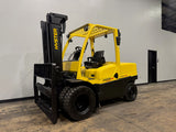 2015 HYSTER H110FT 11000 LB DIESEL FORKLIFT DUAL DRIVE PNEUMATIC 94/185" 3 STAGE MAST SIDE SHIFTER 2754 HOURS STOCK # BF9158829-ILE