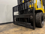 2015 HYSTER H110FT 11000 LB DIESEL FORKLIFT DUAL DRIVE PNEUMATIC 94/185" 3 STAGE MAST SIDE SHIFTER 2754 HOURS STOCK # BF9158829-ILE