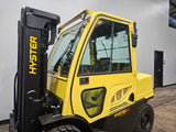 2021 HYSTER H80FT 8000 LB DIESEL FORKLIFT PNEUMATIC 84/174" 3 STAGE MAST SIDE SHIFTER ENCLOSED CAB 1454 HOURS STOCK # BF9218169-ILE