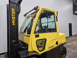 2018 HYSTER H80FT 8000 LB DiESEL FORKLIFT DUAL DRIVE PNEUMATIC 98/143" 2 STAGE MAST SIDE SHIFTER ENCLOSED CAB STOCK # BF9149629-ILE