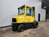 2018 HYSTER H80FT 8000 LB DiESEL FORKLIFT DUAL DRIVE PNEUMATIC 98/143" 2 STAGE MAST SIDE SHIFTER ENCLOSED CAB STOCK # BF9149629-ILE