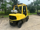 2018 HYSTER H80FT 8000 LB LP GAS FORKLIFT PNEUMATIC 94/194" 3 STAGE MAST SIDE SHIFTER 354 HOURS STOCK # BF9295129-TXB