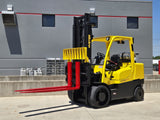 2019 HYSTER S155FT 15500 LB LP GAS FORKLIFT CUSHION 107/133" 2 STAGE MAST SIDE SHIFTING FORK POSITIONER 3300 HOURS STOCK # BF9345129-RIL