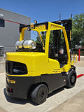 2019 HYSTER S155FT 15500 LB LP GAS FORKLIFT CUSHION 107/133" 2 STAGE MAST SIDE SHIFTING FORK POSITIONER 3300 HOURS STOCK # BF9345129-RIL