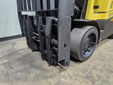 2022 HYSTER S80FT-BCS 8000 LB LP GAS FORKLIFT SMOOTH CUSHION 98/213" 3 STAGE MAST SIDE SHIFTING FORK POSITIONER 987 HOURS STOCK # BF994359-ILE