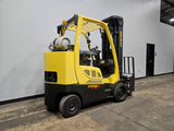 2022 HYSTER S80FT-BCS 8000 LB LP GAS FORKLIFT SMOOTH CUSHION 98/213" 3 STAGE MAST SIDE SHIFTING FORK POSITIONER 987 HOURS STOCK # BF994359-ILE