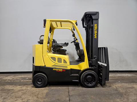 2022 HYSTER S80FT-BCS 8000 LB LP GAS FORKLIFT SMOOTH CUSHION 98/213" 3 STAGE MAST SIDE SHIFTING FORK POSITIONER 987 HOURS STOCK # BF994359-ILE