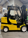 2019 YALE GLC080VXN 8000 LB LP GAS FORKLIFT CUSHION 95/206" 3 STAGE MAST SIDE SHIFTER 1214 HOURS STOCK # BF9138899-BUF