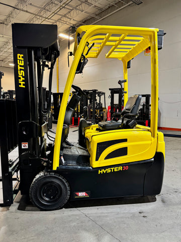 2021 HYSTER J30XNT 3000 LB 36V ELECTRIC FORKLIFT CUSHION 83/241" QUAD MAST SIDE SHIFTER 932 HOURS STOCK # BF998729-BUF