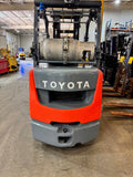 2022 TOYOTA 8FGCU30 6000 LB LP GAS FORKLIFT CUSHION 92/198" 3 STAGE MAST SIDE SHIFTER 714 HOURS STOCK # BF9128289-BUF