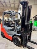 2022 TOYOTA 8FGCU30 6000 LB LP GAS FORKLIFT CUSHION 92/198" 3 STAGE MAST SIDE SHIFTER 714 HOURS STOCK # BF9128289-BUF
