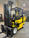 2019 YALE GLC080VXN 8000 LB LP GAS FORKLIFT CUSHION 95/206" 3 STAGE MAST SIDE SHIFTER 1214 HOURS STOCK # BF9138899-BUF