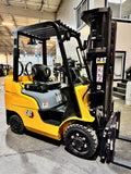 2023 CATERPILLAR/MITSUBISHI FGC25N 5000 LB LP GAS FORKLIFT CUSHION 83/187" 3 STAGE MAST SIDE SHIFTING FORK POSITIONER PLUMBED 4 WAYS TO CARRIAGE 888 HOURS STOCK # BF9115529-BUF