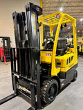 2022 HYSTER S50FT 5000 LB LP GAS FORKLIFT TREADED CUSHION 84/189" 3 STAGE MAST SIDE SHIFTING FORK POSITIONER 919 HOURS STOCK # BF9108629-BUF