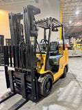 2021 CATERPILLAR/MITSUBISHI FGC30N 6000 LB LP GAS FORKLIFT CUSHION 83/186" 3 STAGE MAST SIDE SHIFTING FORK POSITIONER 697 HOURS STOCK # BF9119489-BUF