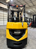 2023 CATERPILLAR/MITSUBISHI FGC25N 5000 LB LP GAS FORKLIFT CUSHION 83/187" 3 STAGE MAST SIDE SHIFTING FORK POSITIONER PLUMBED 4 WAYS TO CARRIAGE 888 HOURS STOCK # BF9115529-BUF