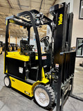 2020 YALE ERC055VGN 5500 LB 36 VOLT ELECTRIC FORKLIFT 88/201" THREE STAGE MAST SIDE SHIFTING FORK POSITIONER plumbed 4 ways to carriage 994 HOURS STOCK # BF994159-BUF