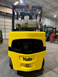 2019 YALE GLC080VXN 8000 LB LP GAS FORKLIFT CUSHION 95/206" 3 STAGE MAST SIDE SHIFTER 1214 HOURS STOCK # BF9138899-BUF