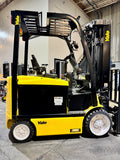 2020 YALE ERC055VGN 5500 LB 36 VOLT ELECTRIC FORKLIFT 88/201" THREE STAGE MAST SIDE SHIFTING FORK POSITIONER plumbed 4 ways to carriage 994 HOURS STOCK # BF994159-BUF