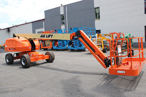 2014 JLG 460SJ TELESCOPIC STRAIGHT BOOM LIFT AERIAL LIFT WITH JIB ARM 46' REACH DIESEL 4WD 2014 HOURS STOCK # BF9349719-NLE - United Lift LLC